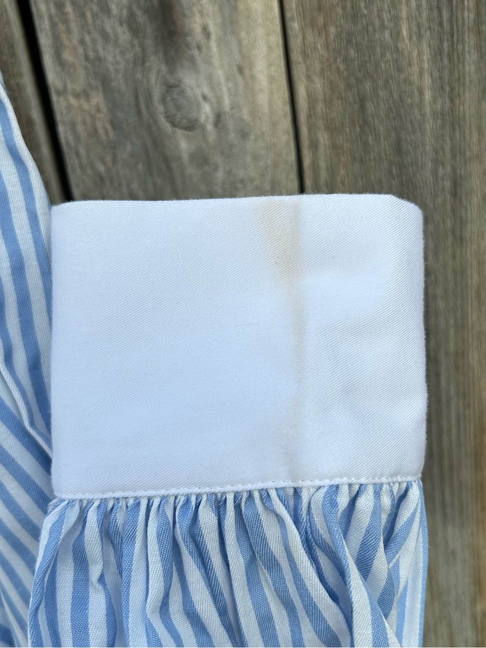 Marielle Almelo Brittany Blue Stripes Dress Egyptian Cotton Blue White OS - Picture 14 of 16